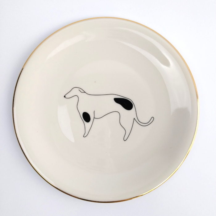 talerz porcelanowy vintage charty