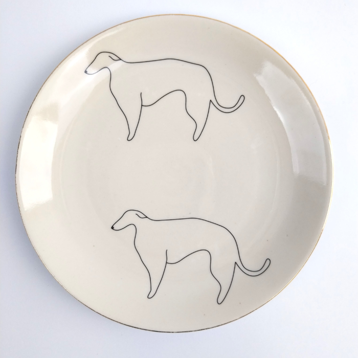 talerz porcelanowy vintage charty